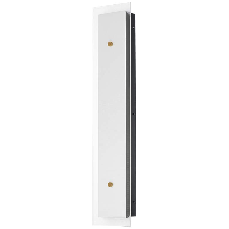 Image 1 Maxim Spectre 30" Black/Natural Aged Brass Wall Sconce