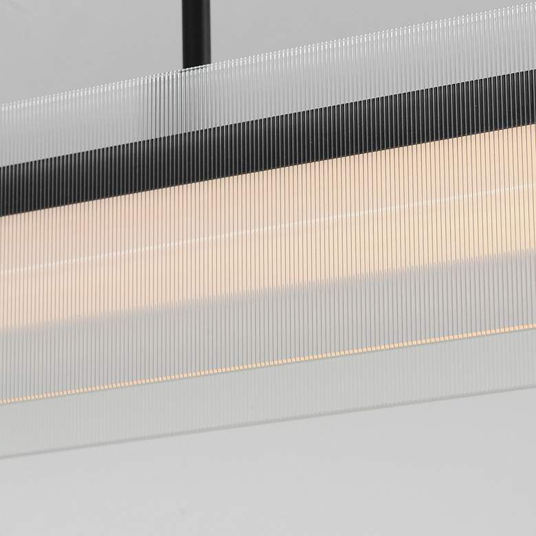 Image 4 Maxim Spectre 48" Black/Natural Aged Brass Linear Pendant more views