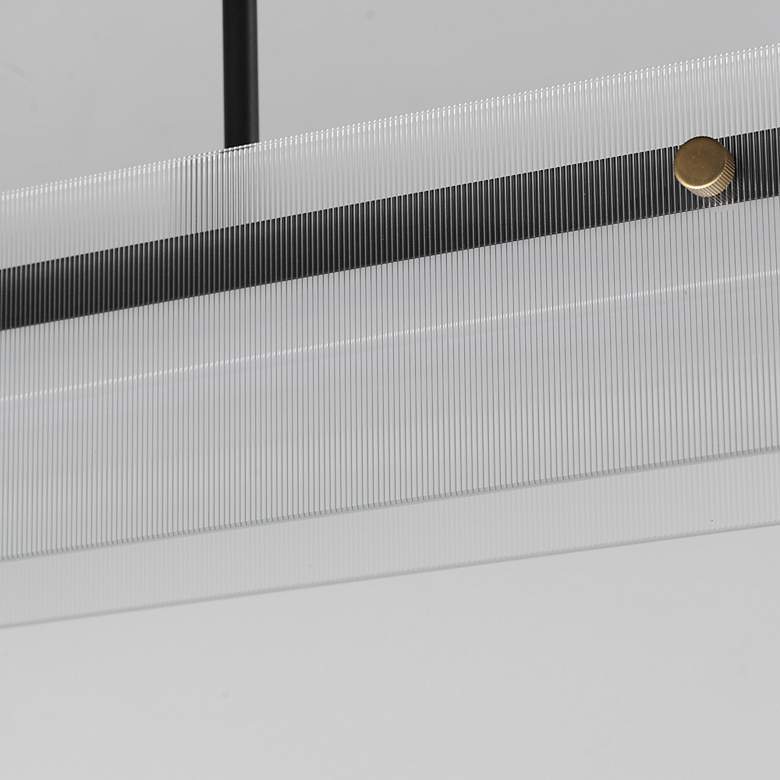 Image 4 Maxim Spectre 61 1/2" Black/Natural Aged Brass Linear Pendant more views