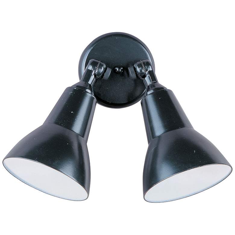 Image 1 Maxim Spots 10 1/2" High Black 2-Light Outdoor Wall Light