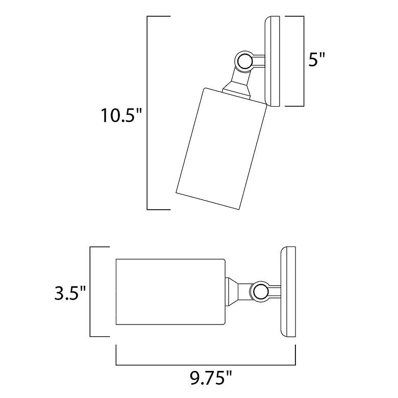 Image 2 Maxim Spots 5" Wide Black Aluminum Ceiling Light more views