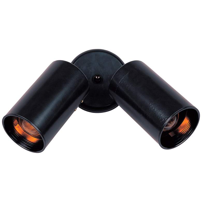Image 1 Maxim Spots 9 1/2" High Black 2-Light Outdoor Wall Light