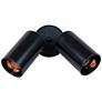 1_Maxim Spots 9 1/2" High Black 2-Light Outdoor Wall Light
