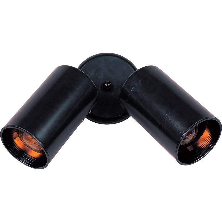 Image 2 Maxim Spots 9 1/2" High Black 2-Light Outdoor Wall Light more views
