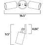 3_Maxim Spots 9 1/2" High Black 2-Light Outdoor Wall Light more views