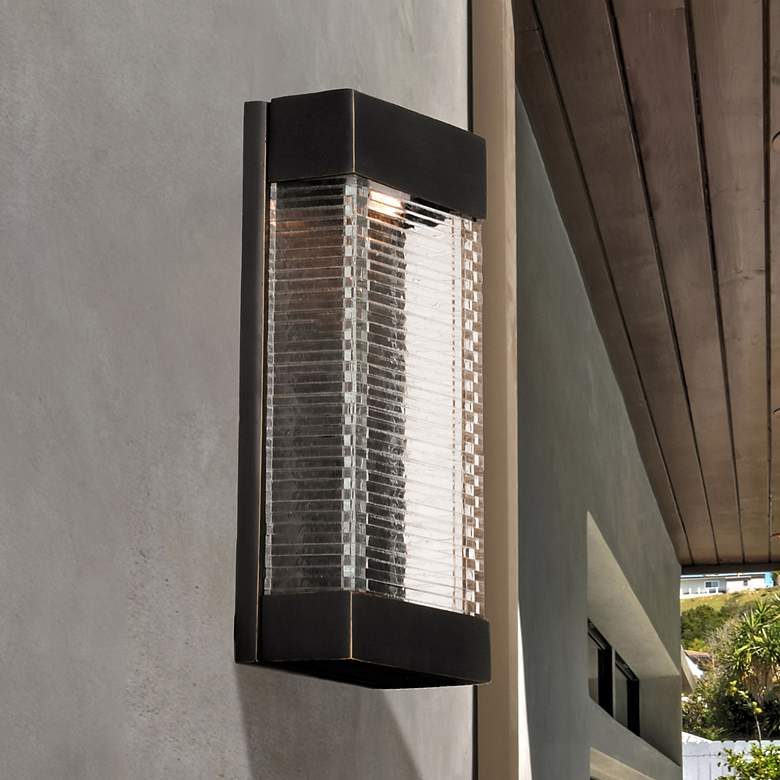 Image 1 Maxim Stackhouse VX 13" High Bronze LED Outdoor Wall Light