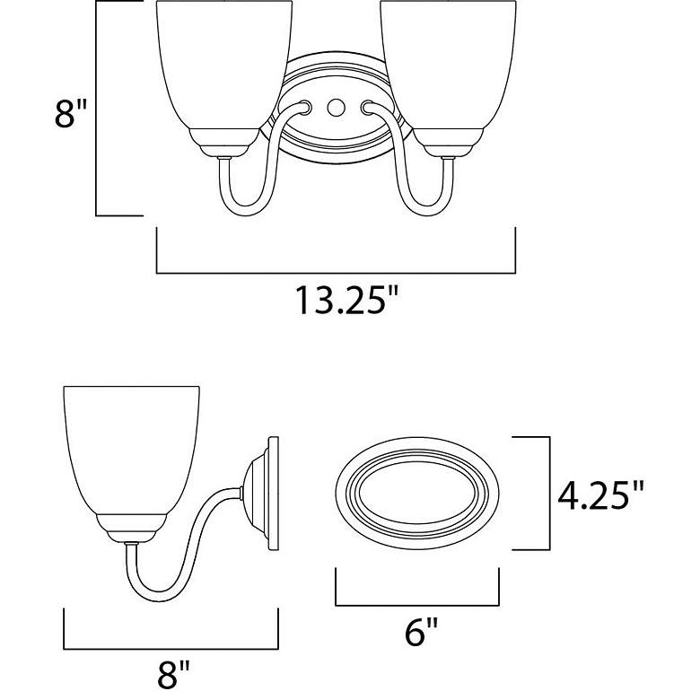 Image 2 Maxim Stefan 2-Light Traditional Bath Vanity Light more views
