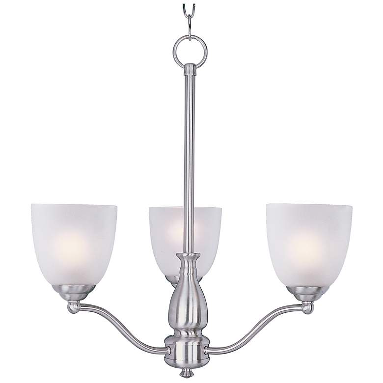 Image 1 Maxim Stefan 21" Wide Satin Nickel 3-Light Chandelier