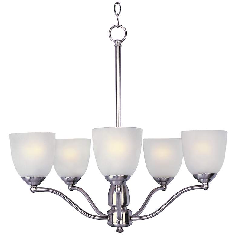 Image 2 Maxim Stefan 25" Wide Satin Nickel 5-Light Chandelier