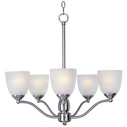 Maxim Stefan 25" Wide Satin Nickel 5-Light Chandelier
