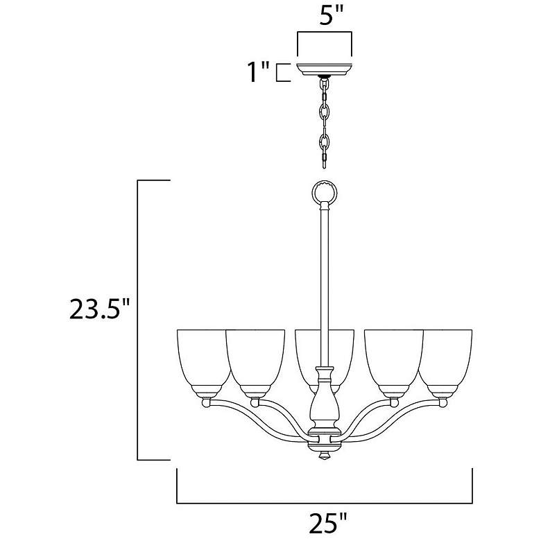 Image 4 Maxim Stefan 25" Wide Satin Nickel 5-Light Chandelier more views