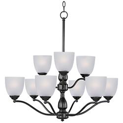 Maxim Stefan 30" Wide Black 9-Light Chandelier
