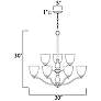 2_Maxim Stefan 30" Wide Satin Nickel 9-Light Tiered Chandelier more views