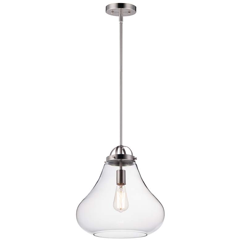 Image 2 Maxim Stella 13 3/4" Wide Satin Nickel Pendant Light