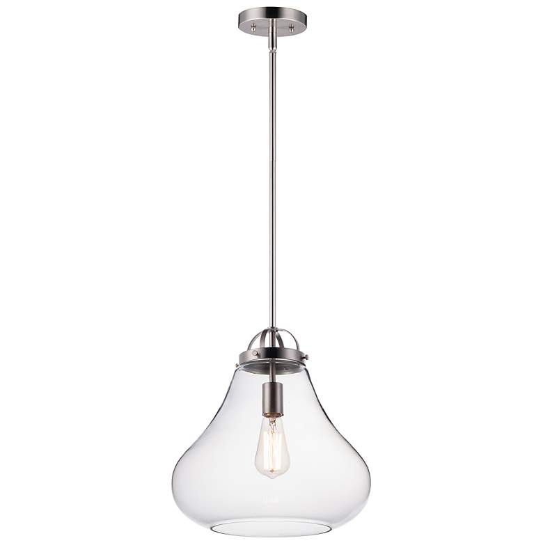 Image 2 Maxim Stella 13 3/4 inch Wide Satin Nickel Pendant Light