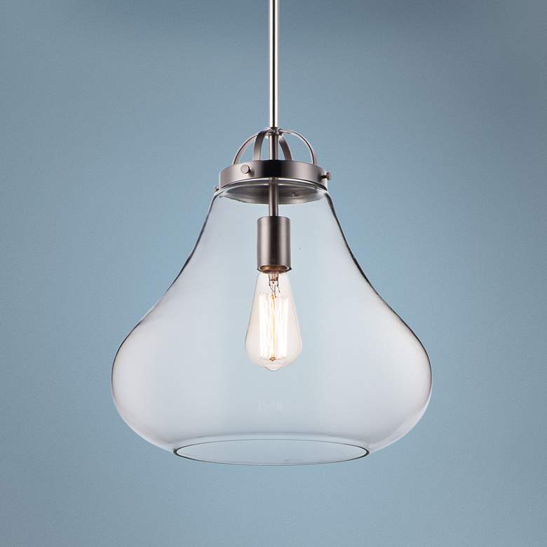 Image 1 Maxim Stella 13 3/4" Wide Satin Nickel Pendant Light
