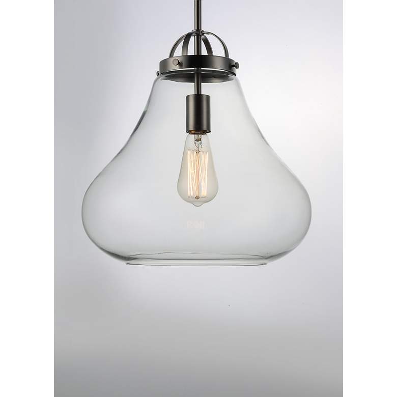Image 3 Maxim Stella 13 3/4" Wide Satin Nickel Pendant Light more views