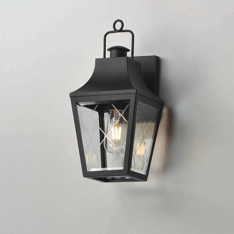 Image 4 Maxim Storybook 14 3/4" Black 1-Light Outdoor Small Wall Sconce more views