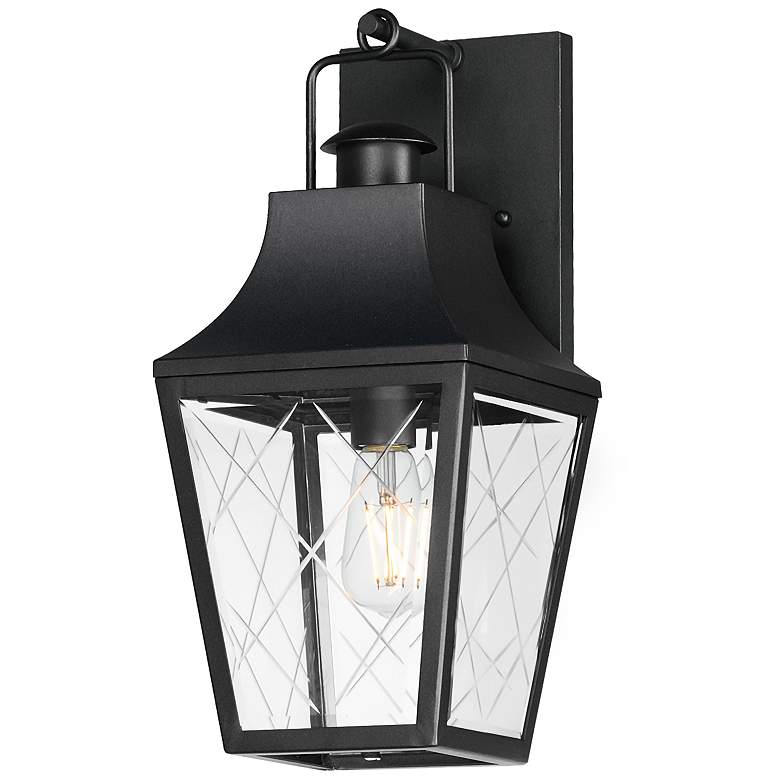 Image 1 Maxim Storybook 17 1/2" High Black 1-Light Outdoor Wall Sconce
