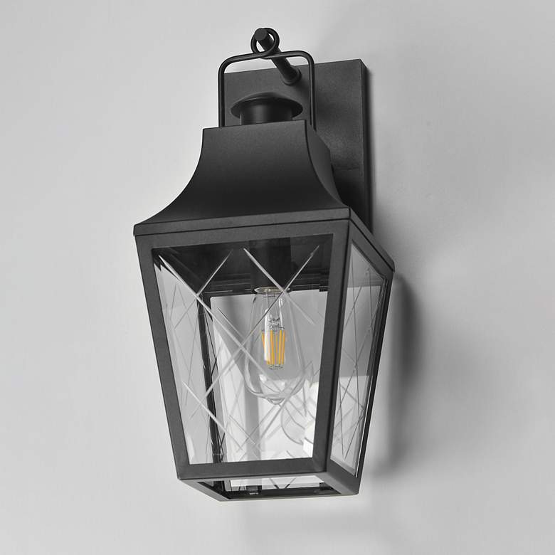 Image 4 Maxim Storybook 17 1/2" High Black 1-Light Outdoor Wall Sconce more views