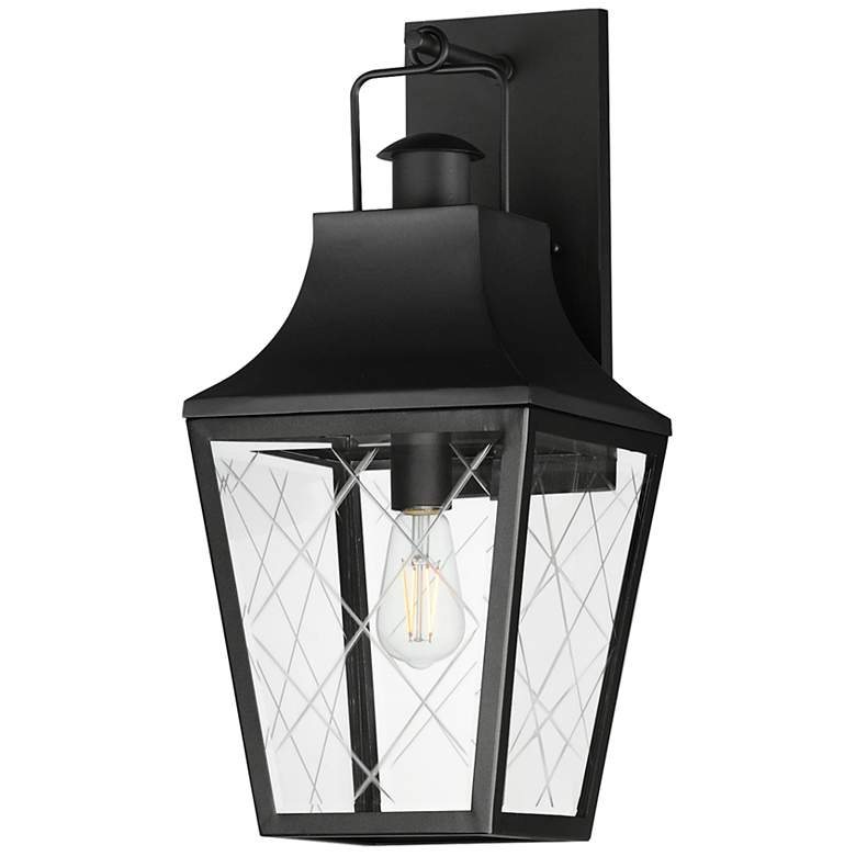 Image 1 Maxim Storybook 21 1/2" High Black 1-Light Outdoor Large Wall Sconce