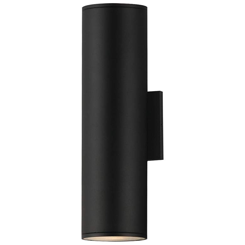 Image 1 Maxim Stout 15" Black Outdoor Wall Sconce