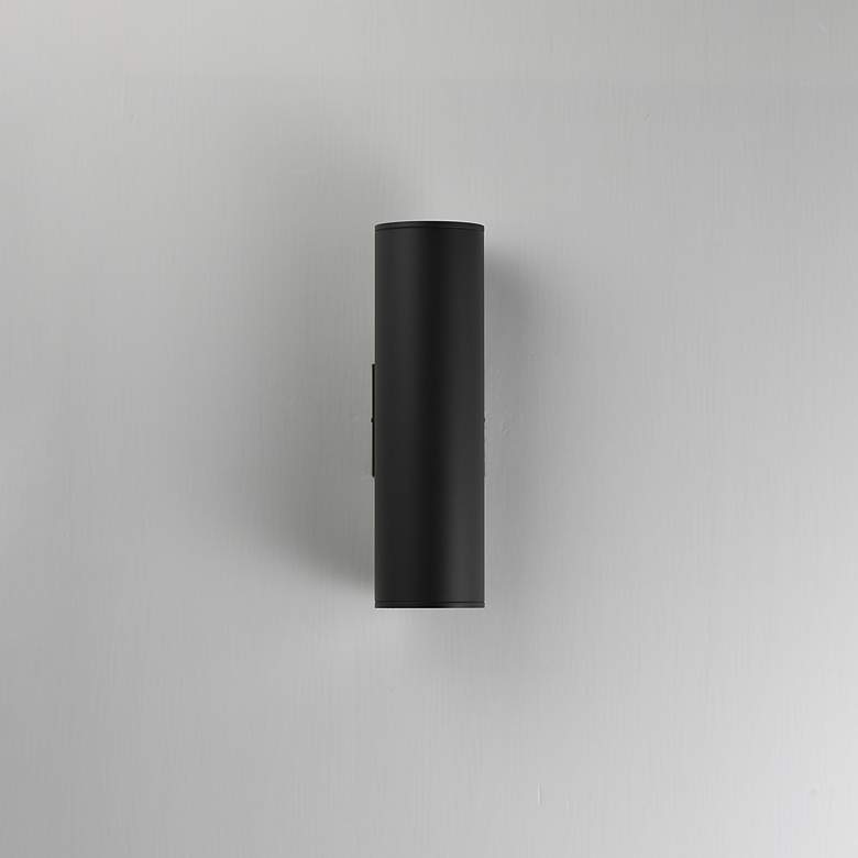 Image 2 Maxim Stout 15" Black Outdoor Wall Sconce more views