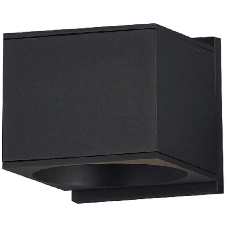 Image 1 Maxim Stout 4 1/2" High Black Indoor/Outdoor Wall Sconce