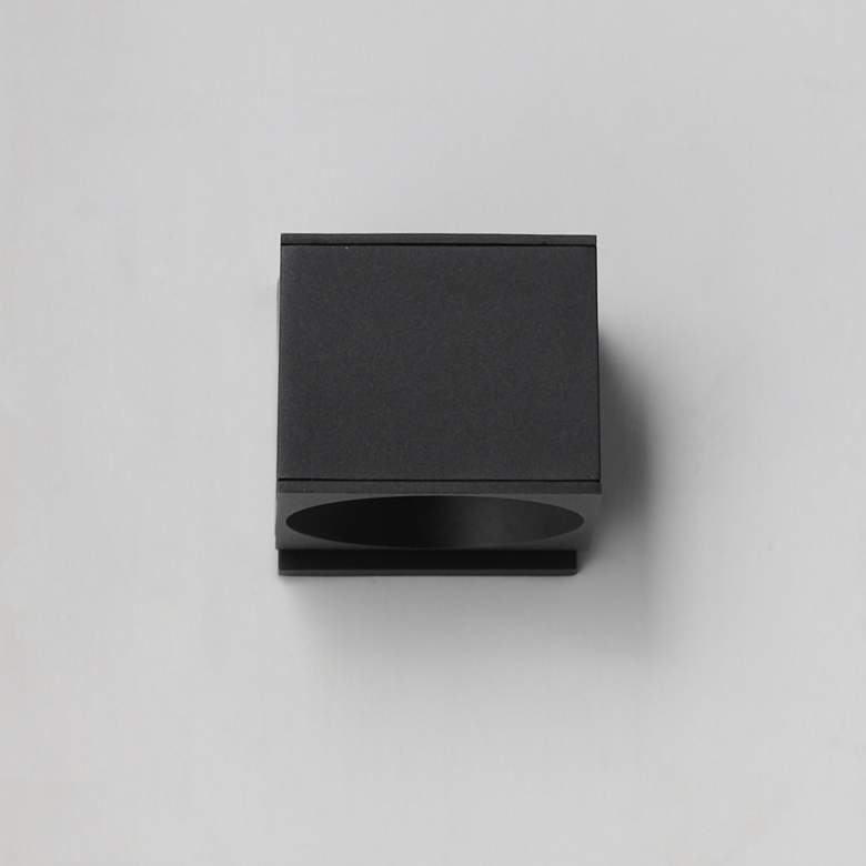 Image 2 Maxim Stout 4 1/2" High Black Indoor/Outdoor Wall Sconce more views