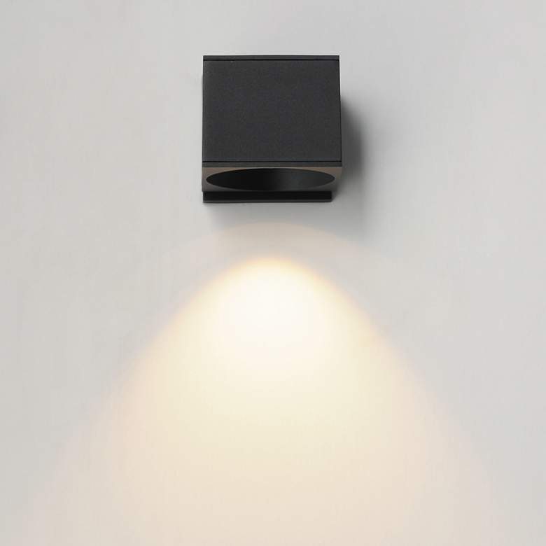 Image 3 Maxim Stout 4 1/2" High Black Indoor/Outdoor Wall Sconce more views