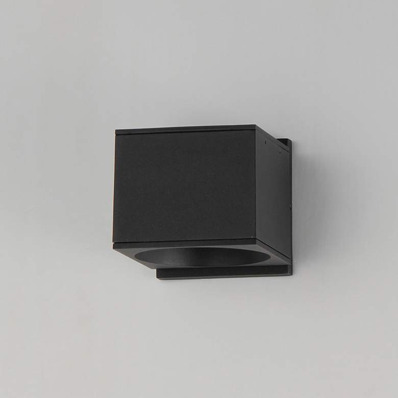 Image 4 Maxim Stout 4 1/2" High Black Indoor/Outdoor Wall Sconce more views
