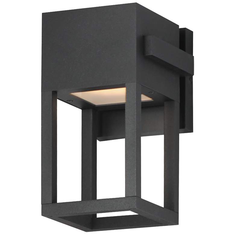 Image 1 Maxim Strand VX 10" Black Outdoor LED Wall Sconce