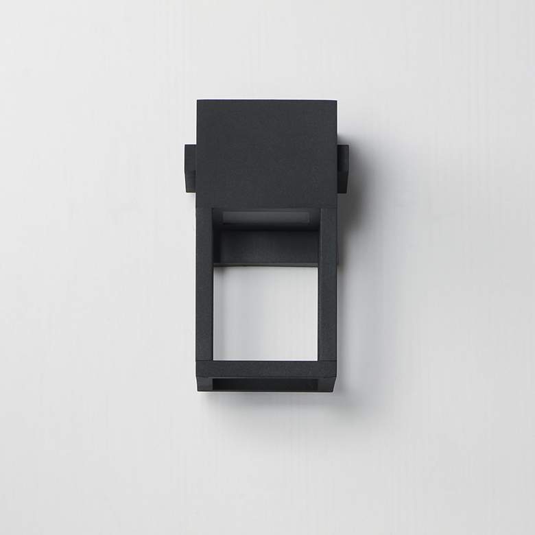 Image 2 Maxim Strand VX 10" Black Outdoor LED Wall Sconce more views