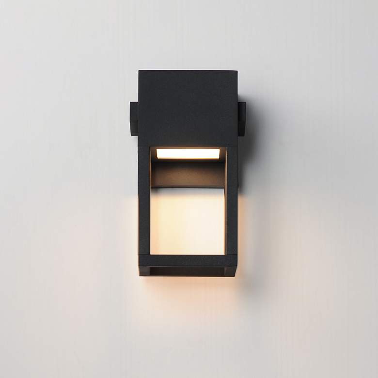 Image 3 Maxim Strand VX 10" Black Outdoor LED Wall Sconce more views