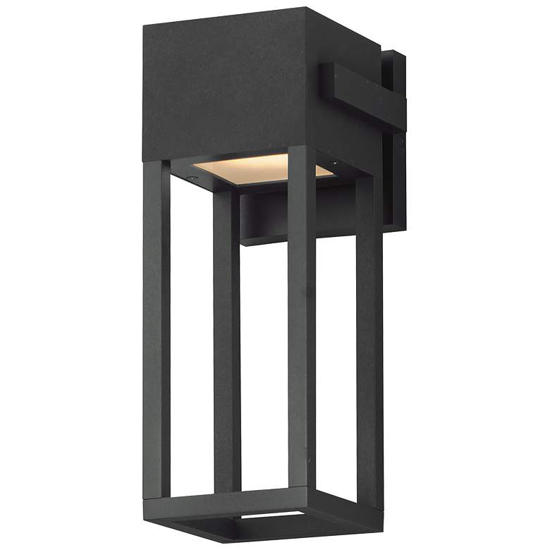 Image 1 Maxim Strand VX 14" Black Outdoor LED Wall Sconce