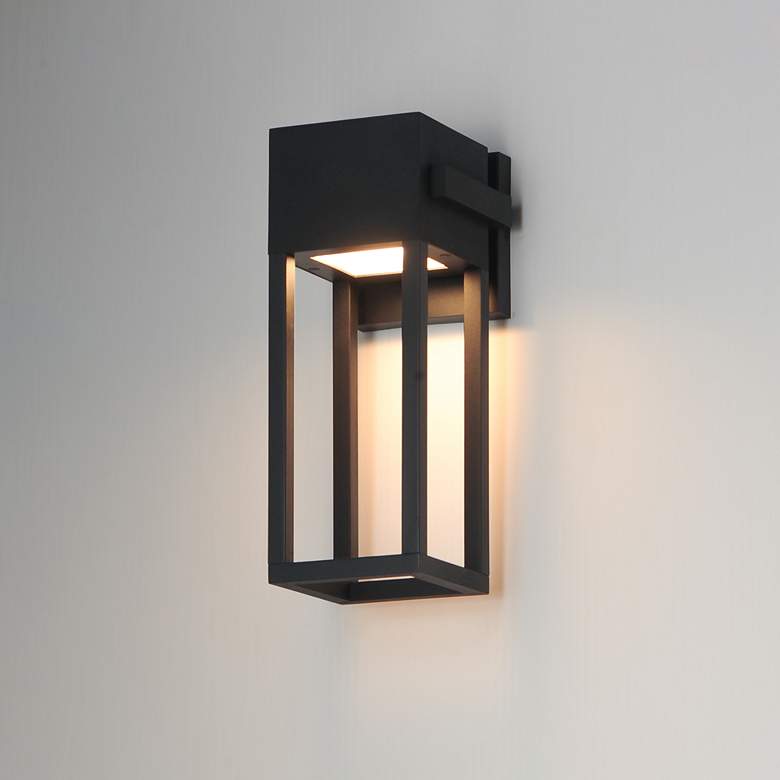 Image 4 Maxim Strand VX 14" Black Outdoor LED Wall Sconce more views