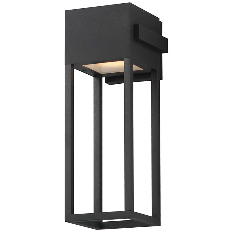 Image 1 Maxim Strand VX 18" Black Outdoor LED Wall Sconce