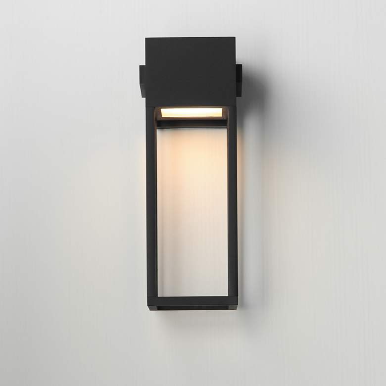 Image 3 Maxim Strand VX 18" Black Outdoor LED Wall Sconce more views