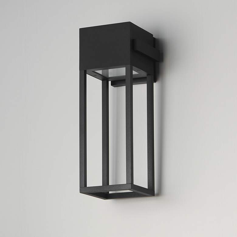 Image 4 Maxim Strand VX 18" Black Outdoor LED Wall Sconce more views