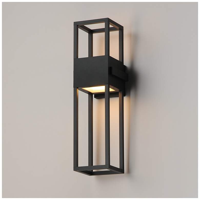 Image 1 Maxim Strand VX 24" High Black Outdoor LED Wall Light