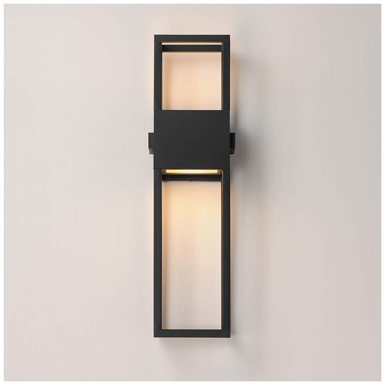 Image 4 Maxim Strand VX 24" High Black Outdoor LED Wall Light more views