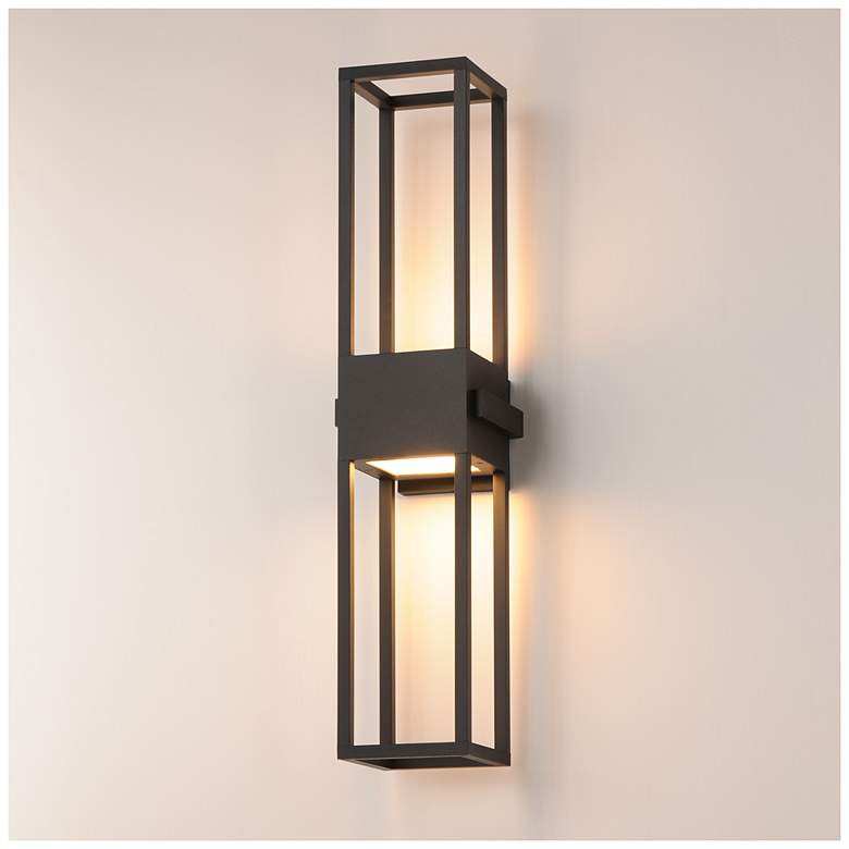 Image 1 Maxim Strand VX 31" Black Outdoor LED Wall Light