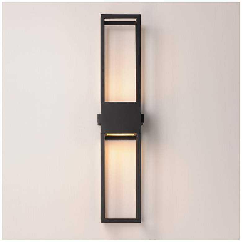 Image 4 Maxim Strand VX 31" Black Outdoor LED Wall Light more views