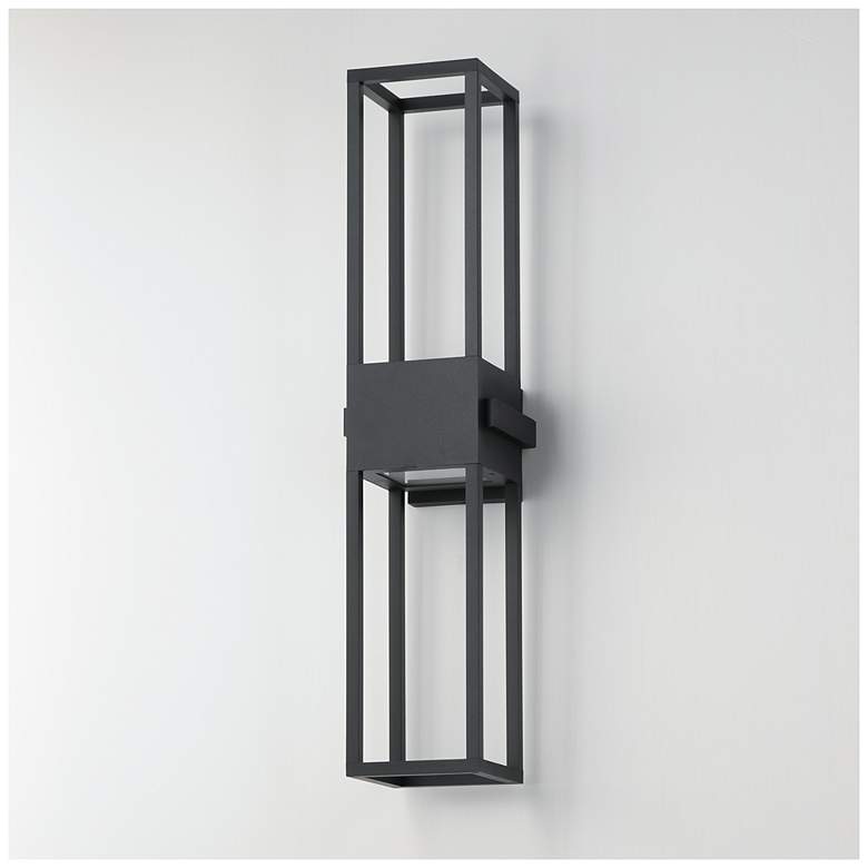Image 5 Maxim Strand VX 31" Black Outdoor LED Wall Light more views