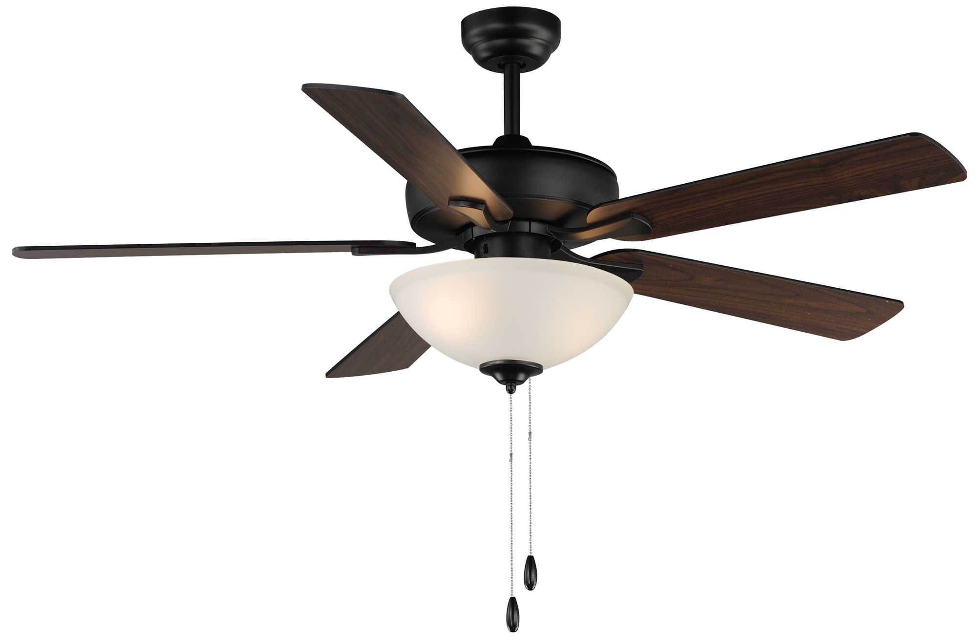 Maxim Super-Max 52" Black Ceiling Fan with 2-Light Kit