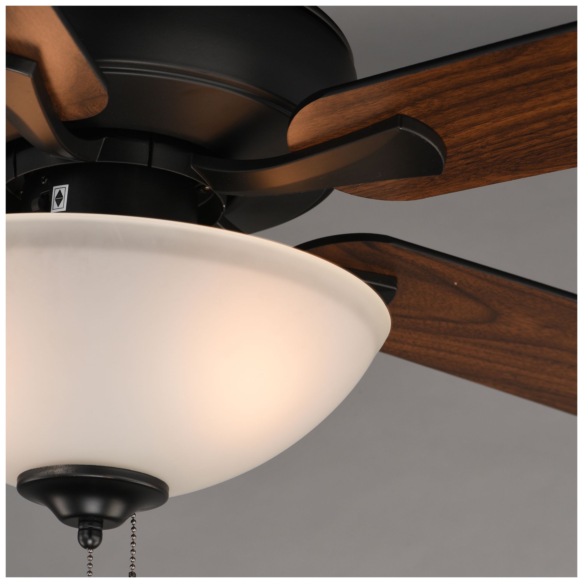 Image 4 Maxim Super-Max 52" Black Ceiling Fan with 2-Light Kit more views