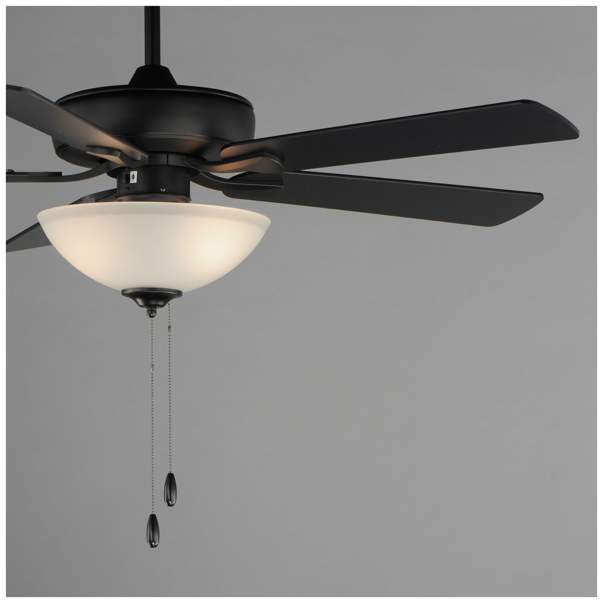 Image 5 Maxim Super-Max 52" Black Ceiling Fan with 2-Light Kit more views