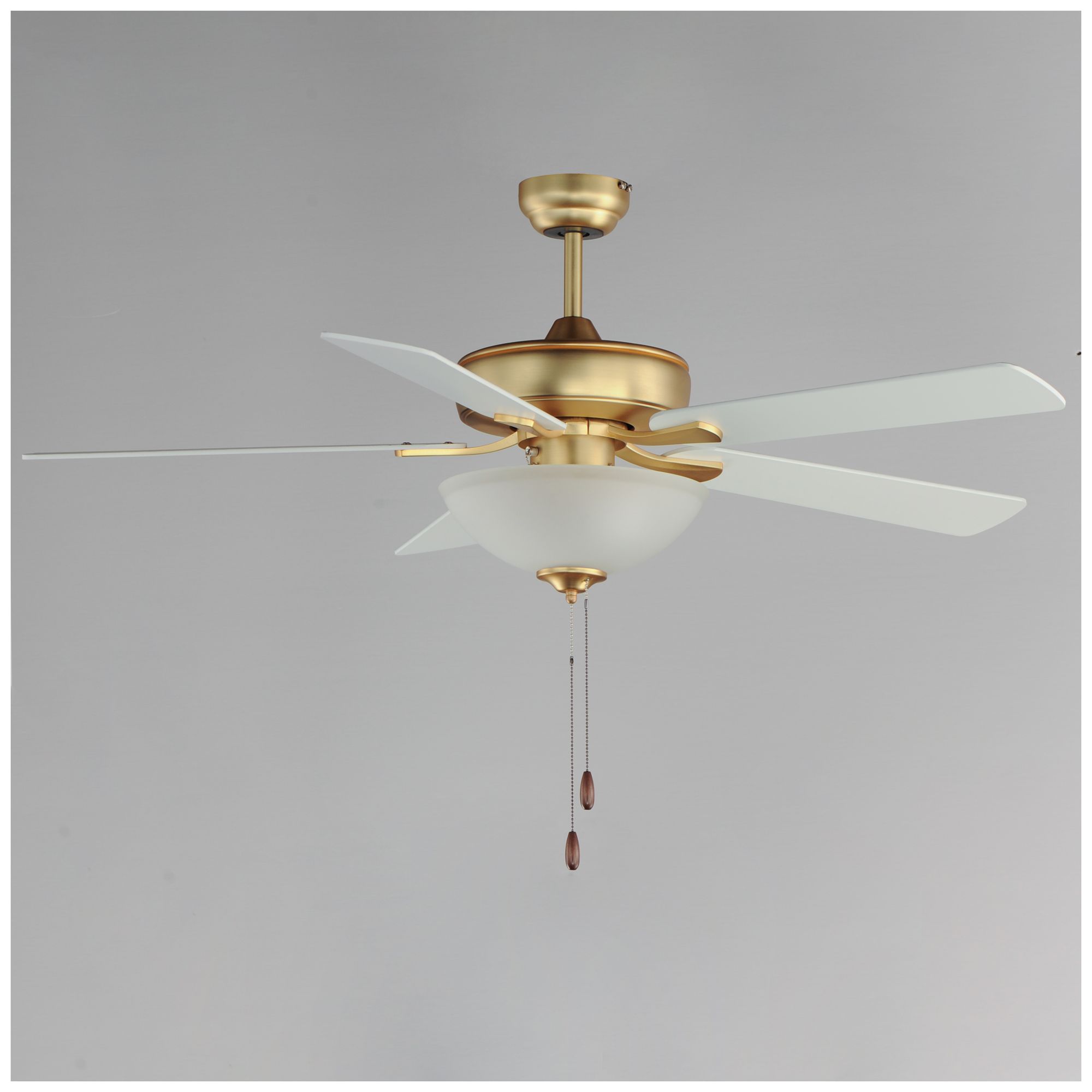 Image 3 Maxim Super-Max 52" Natural Aged Brass Ceiling Fan with 2-Light Kit more views