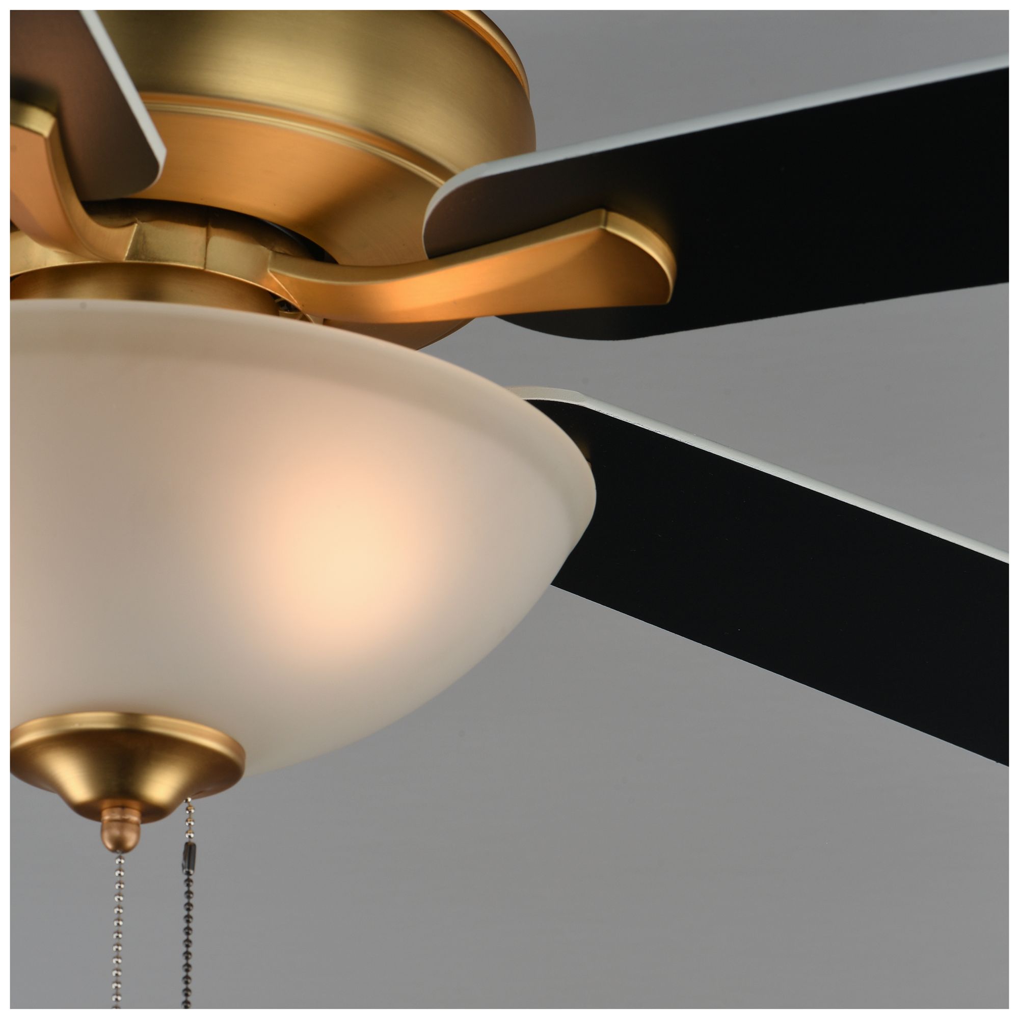 Image 4 Maxim Super-Max 52" Natural Aged Brass Ceiling Fan with 2-Light Kit more views