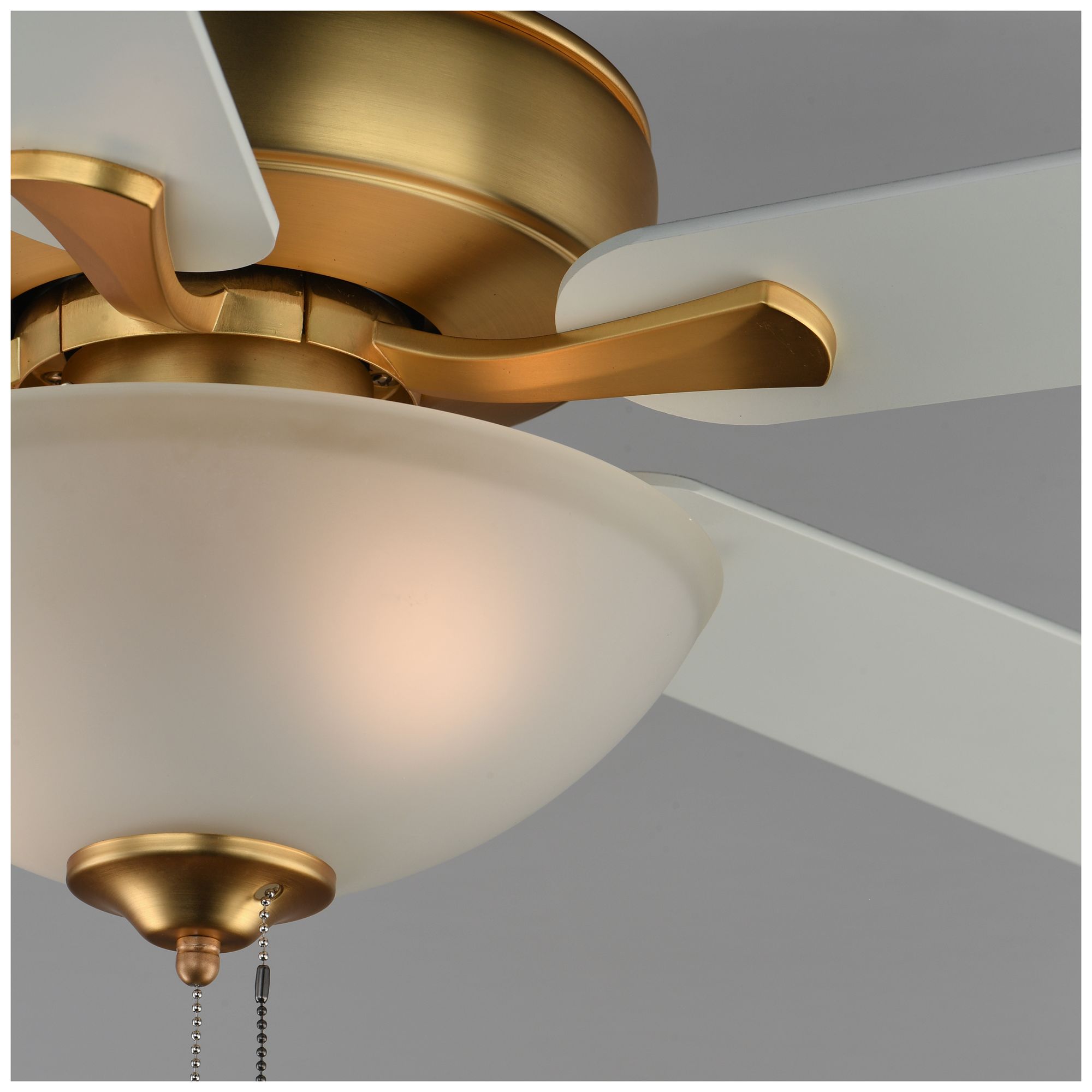 Image 5 Maxim Super-Max 52" Natural Aged Brass Ceiling Fan with 2-Light Kit more views